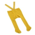 thumbnail image 4 of Newborn Baby Suspender Overall Pantyhose Solid Color High Waist Ribbed Knit Tights Infant Spring Autumn One-piece Leggings, 4 of 7