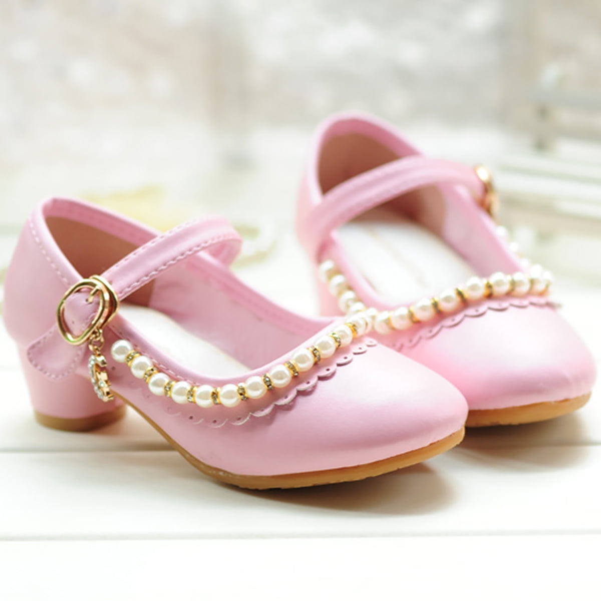 Details about   Sweet Girls Flat Dress Party Shoes Children Toddler Kid Flower Princess Shoes