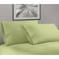 thumbnail image 1 of Greek Key Ultra Soft 1800 Series Egyptian Comfort 4 Piece Sheet Set (Full, Lime Green), 1 of 4