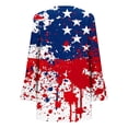 thumbnail image 4 of Kvture 4th of July Tops for Women Henley V Neck Button 3/4 Sleeve Blouse Independence Day Patriotic T Shirts Summer B Red Tees XXL, 4 of 5