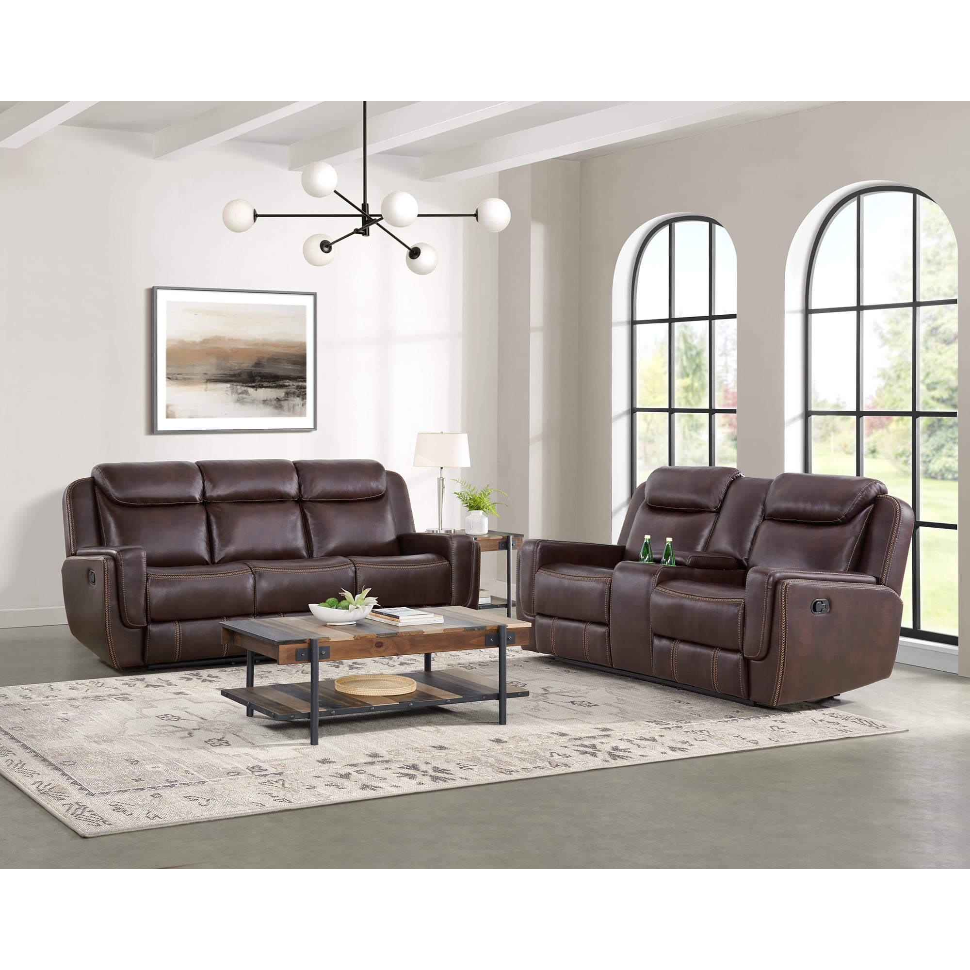 Picket House Furnishings Lynx 2PC Living Room Set in Neono Brown