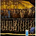 thumbnail image 2 of Guirnalda de luces LED solares de 10 m y 300 luces LED para exteriores, jardín, patio, boda, fiesta, Navidad, vacaciones, 2 of 5