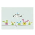 thumbnail image 1 of Easter Cutting Board, Simplistic Cartoon Eggs with Bunny Ears Standing on a Rope Pastel Colored Design, Decorative Tempered Glass Cutting and Serving Board, Large Size, Multicolor, by Ambesonne, 1 of 1