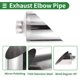 thumbnail image 5 of Punta de escape hacia abajo de 2.5" ID de Unique Bargains, acero inoxidable T304, pulido de superficie, tubo de codo de doble mandril, longitud total de 9.1" adecuada para salidas de escape de 6" OD, 5 of 7