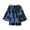 Blue - darkblue, variant on $69 Womens New Blue Floral V Neck Bell Sleeve Wear To Work Top M B+B