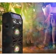 thumbnail image 4 of PYLE PSUFM1065P - Disco Jam 2 Passive PA Speaker System, Flashing DJ Lights, Dual 10-Inch Woofers, Dual 3-Inch Tweeters, 1200 Watt (Works with Active Speaker Model: PSUFM1068BT), 4 of 4