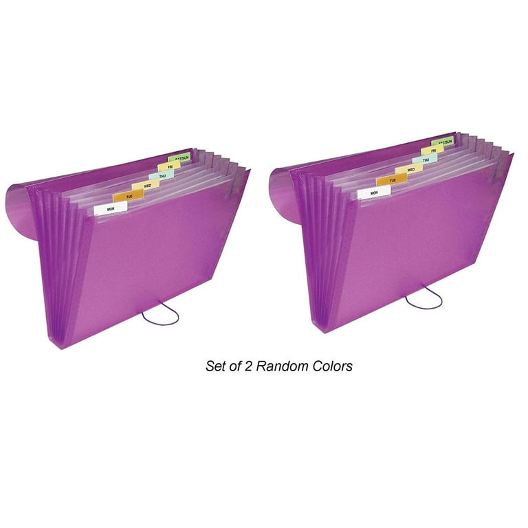 Dependable Industries 2 Pack, 7-Pocket Expandable Poly Office