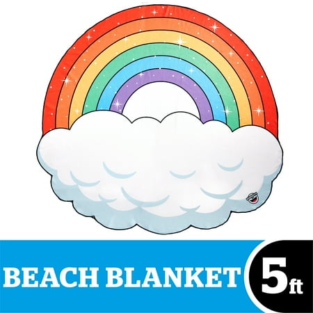 Giant Rainbow Beach Towel, Oversized Beach Towel, 5 Feet Wide by BigMouth Inc.