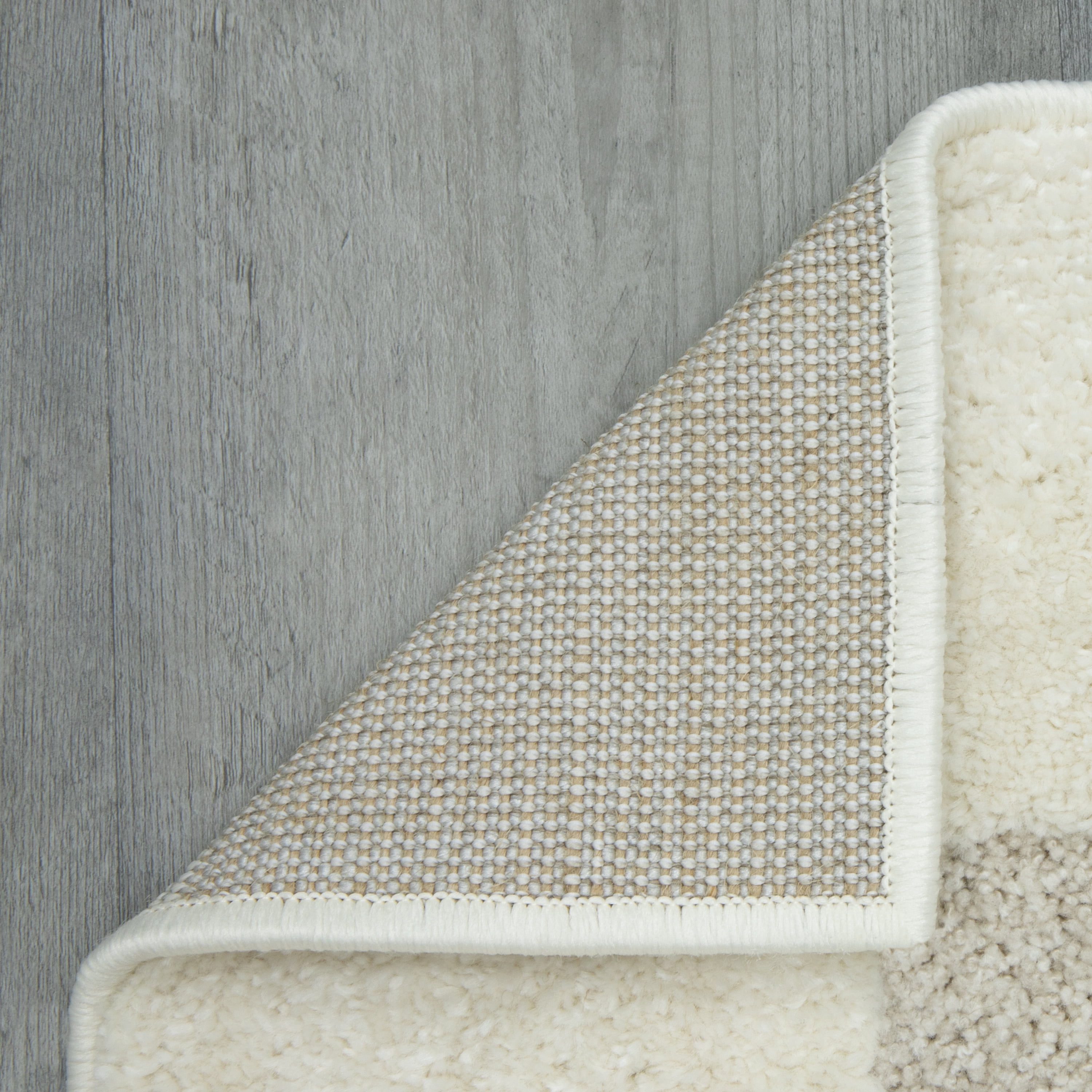 Mainstays Transitional Check Ivory Tan Indoor Area Rug, 5'3" x 7'