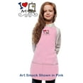 thumbnail image 2 of Hot Pink Kids Art Smock with I Love Art Design by My Little Doc Regular, 2 of 5