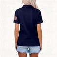thumbnail image 4 of Women's America 2026 Printed Casual Polo T-Shirt United States 250Th Anniversary Patriotic Tee 2026 Navy 3XL, 4 of 5