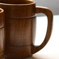 thumbnail image 5 of 3X 400Ml Classic Style Natural Wood Cup Wooden Beer Mugs Drinking for Novelty Gifts Eco-Friendly, 5 of 6