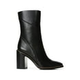 thumbnail image 3 of FRANCO SARTO Womens Black Stevie Square Toe Block Heel Zip-Up Leather Boots 6 M, 3 of 4