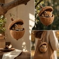 thumbnail image 4 of Cheapark 2D Sleeping Acorn Christmas Hanging Ornament Flat Design Cute Tree Pendant for Xmas Tree Holiday Home Decor Gift, 4 of 7