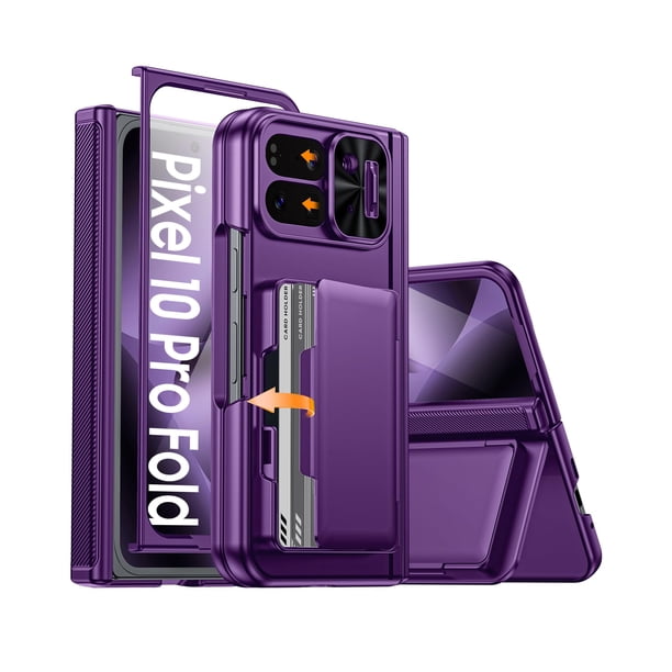 Funda GooseBox para Google Pixel 10 Pro Fold con Billetera RFID Púrpura