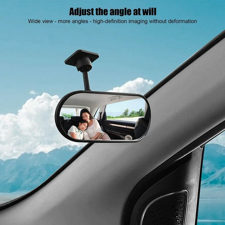 Baby Car Mirror - Shatterproof Wide-Angle Backseat Mirror With Secure Straps & 360° Adjustment