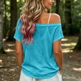 thumbnail image 6 of Ashirexll Womens Casual Tops Slouch Shoulder Lightweight Mesh T-Shirt for Spring and Summer Casual Wear, 6 of 7