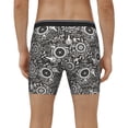 thumbnail image 4 of Picia Bicycles Parts Pattern Men's Athletic Long Leg Briefs , Performance Stretch Underwear，Moisture-Wicking, 4 of 7
