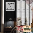 thumbnail image 3 of World Map Blackout Curtains for Bedroom/Living Room, Pinch Pleated Black Out Curtains, Country Famous Building Tourism Bridge Wooden Room Darkening Window Drapes with Hooks 2 Panels, 39"x70", 3 of 8