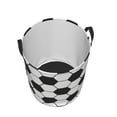 thumbnail image 3 of PAYOHTO Foldable Laundry Room Hamper Bucket Waterproof Bathroom Basket for College Student Living Room Storage Pillows Blankets Classic Football Black and White Theme, 3 of 8