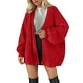 thumbnail image 2 of Kureaily Women's Oversized Cardigan Sweater Lightweight Knit Open Front Long Sleeve Knit Cozy Fall Winter Tops Casual Loose Fit Comfortable Soft Yarn Outerwear Womens Long Cardigan, 2 of 5