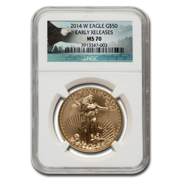 2014-W 1 oz Burnished Gold Eagle MS-70 NGC