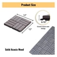 thumbnail image 3 of Interlocking Deck Tiles - 30 PCS 12x12 Gray Wood Plastic Composite Flooring; Outdoor Patio, Balcony, Pool Decking; DIY Modular Tiles, 3 of 9