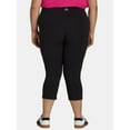 thumbnail image 3 of Reebok Women's and Women's Plus Highrise Everyday Capri Legging with 20" Inseam and Side Pockets, 3 of 5
