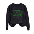 thumbnail image 4 of BLTIBY 2025 St Patricks Day Sweatshirt for Women Fall Spring Lucky Printed Long Sleeve Round Neck Fashion Causal Pullover Tops Black S, 4 of 4