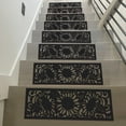 thumbnail image 5 of Clearance! Denhf Rubber Stair Treads Mat, Non-slip Hollow Design Step Mats, Modern Stair Rugs for Indoor Outdoor Entrance, Stairs, and Steps, Stair Covers, Stair Runner, 29.1x9.5 Inch, Black, 5 of 7