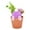 Light Violet, variant on Easter Flower Pot Decor, Binkne Plush Bunny Tail Centerpiece with Spring Artificial Flowers for Indoor Tabletop Decorations and Egg Hunt Decor