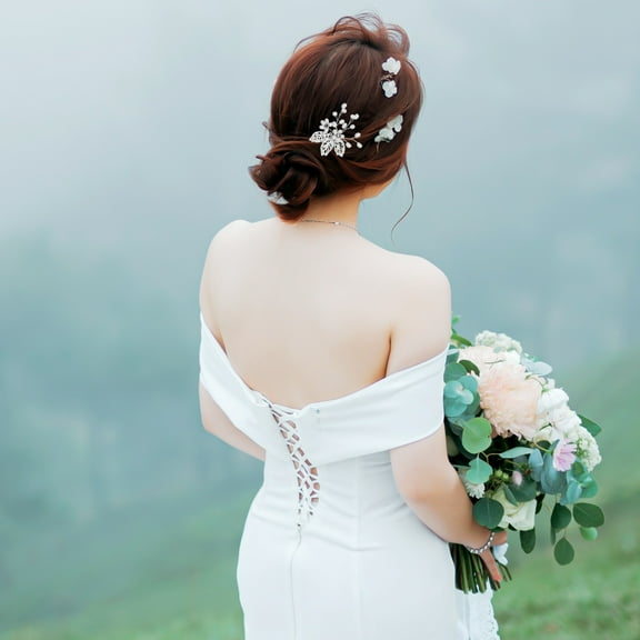 U Shaped Hair Pins,3Pcs Bridal Hair Forks Hair Styling Pins Fairy U Shaped Hair Pins Decorative Hair Pins Wedding Hair Pieces