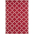 thumbnail image 5 of SAFAVIEH Chatham Jacob Geometric Quatrefoil Wool Area Rug, Red/Ivory, 6' x 9', 5 of 10