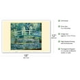 thumbnail image 2 of Water Lilies and Japanese Bridge - Giverny Gardens France - From an Original Color Painting by Claude Monet c.1899 - Master Art Print (Unframed) 12in x 18in, 2 of 4