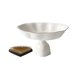 thumbnail image 1 of Plato alto for arreglos florales con borde dorado y soporte for sector Kenzan, ideal for escritorio u oficina en casa., 1 of 6