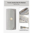 thumbnail image 5 of Jewellery Box Travel Accessory Storage Organizer Roll Small Faux Leather Travel Jewellery Box for Rings, Earring, Necklaces purple, 5 of 5