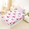 thumbnail image 4 of Erosebridal Bowknot Cherry Kids Twin Sheet Sets, Love Heart Bedding, 3pcs, 4 of 5
