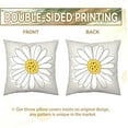thumbnail image 4 of Seasonal Daisy Pillow Covers Yellow Gray White Throw Pillow Cases Summer Floral Pillowcase Flower Bloom Home Decorative Cushion Case Cover for Home Sofa Couch Bedroom 18x18 Set of 2, 4 of 5