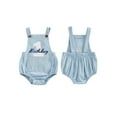 thumbnail image 2 of Michellecmm Baby Birthday Overalls Romper 6M 12M 18M Number and Letter Print Adorable Elastic Band Jumpsuits for Boys Girls Summer Clothes, 2 of 9