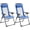 Blue 070, variant on Zero Gravity Chair with Padded Cushion and Side Tray, Folding Reclining Lounge Chair for Indoor Outdoor, Supports 264 lbs, Black Steel Frame for Patio Poolside Relaxation