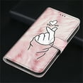 thumbnail image 4 of Wallet Case for Samsung Galaxy S23 Plus (2023), Allytech Premium PU Leather Folio Flip Anti-Lost Wristlet Card Slots Magnetic Buckle Shockproof Stand Case for Galaxy S23 Plus 5G, Pink Heart, 4 of 7