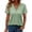 *Green, variant on ClodeEU Women's Spring Summer V Neck Short Sleeve Solid Color Loose Top T-Shirt Blue,Womens Plus S