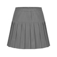 thumbnail image 5 of UQJfacai Girls Pleated Skirts with Shorts Athletic Sport Performance Tennis Skorts Elastic High Waisted Uniform Skirt 4-15 Years, 5 of 7