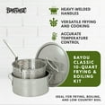 thumbnail image 3 of Open Box Bayou Classic Durable 10 Quart Stainless Fry Pot & Perforated Basket, 3 of 8
