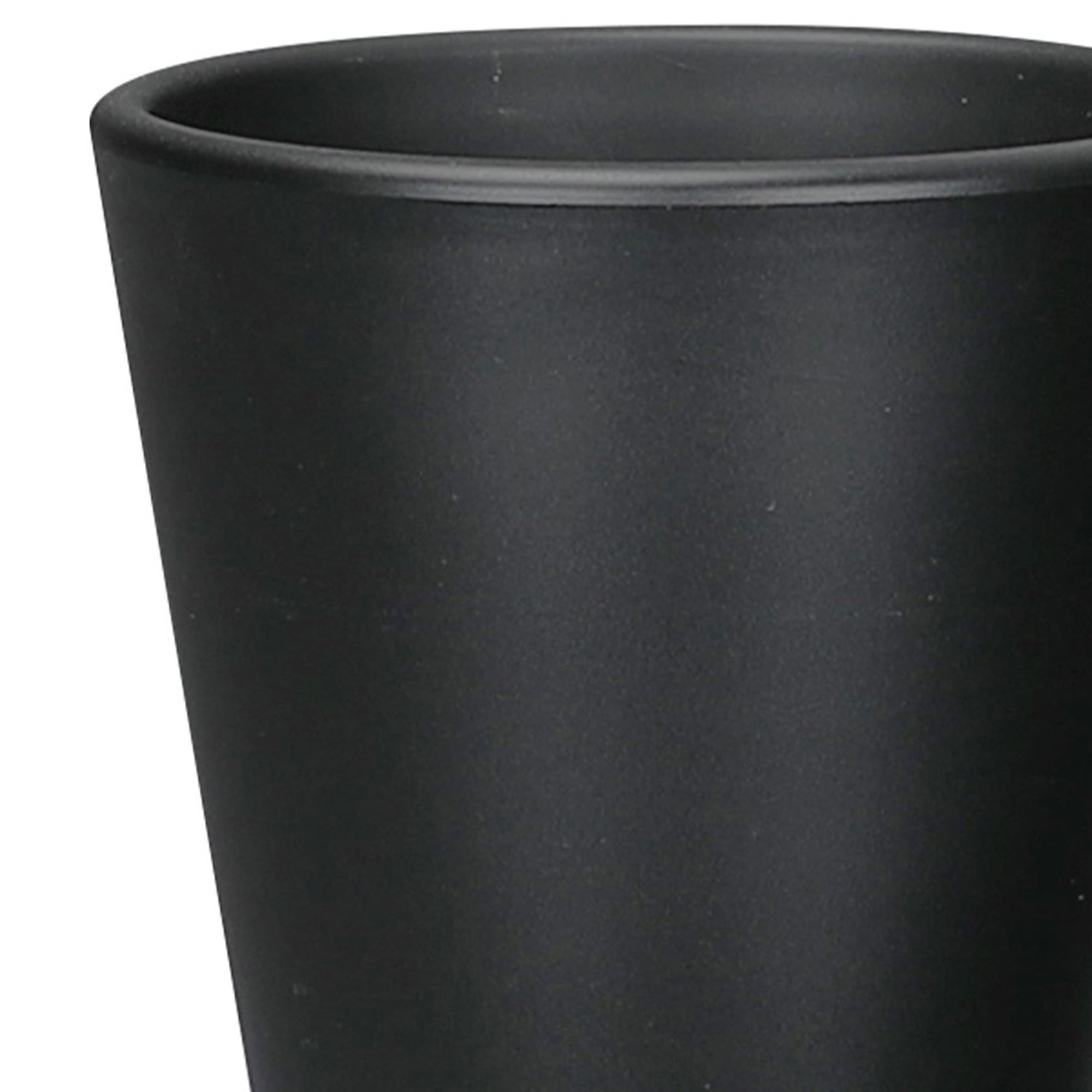 Mainstays Recycled Resin Planter with Attached Saucer, Black, 4in x 4in x 4.5in