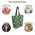 thumbnail image 7 of FORMRS Womens Canvas Tote Bag with Zipper Inner Pocket Shoulder Handbag, Flourish Flowers Pattern, 7 of 7
