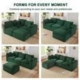 thumbnail image 6 of Mangodan 112" L shaped Cloud Sectional Boneless Couch,  Modular Sectional Sofa with Convertible Ottoman, No Assembly, Green, 6 of 9