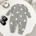 thumbnail image 2 of Zshosam Baby Boy Fall Clothes Baby Boy Clothes Newborn Hoodie Romper Fall Winter One-piece Jumpsuit Infant Cute Clothing Set Size 12 18 Months,(Grey 12-18 Months), 2 of 8