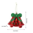 thumbnail image 3 of InsCrazy Christmas Bell Hanging Ornament 3.9in Pendant Red Train Bells Gift Box Christmas Tree Ornaments Dress Up Props, 3 of 6
