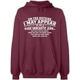 thumbnail image 2 of OXI Hoodie Sweatshirt - On The Outside I May Appear, Basic Casual Hoodie for Men's and Women Fleece Hoodie Long Sleeve - Maroon Small, 2 of 3